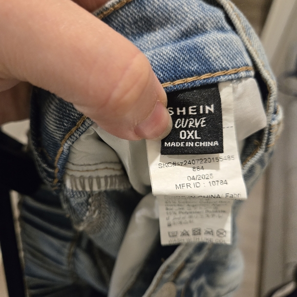 Shein Stylish Blue Denim Maxi Skirt With Bows, Size 0X - Picture 10 of 11